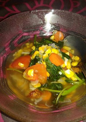 Foto resep Sayur Bayam feat Jagung Manis
