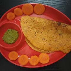 A picture of Yummy Carrot Dosa | Tasty & Nutritious Recipe | Healthy Breakfast Recipe.
