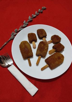 A picture of Crispy chicken popsicle nuggets.