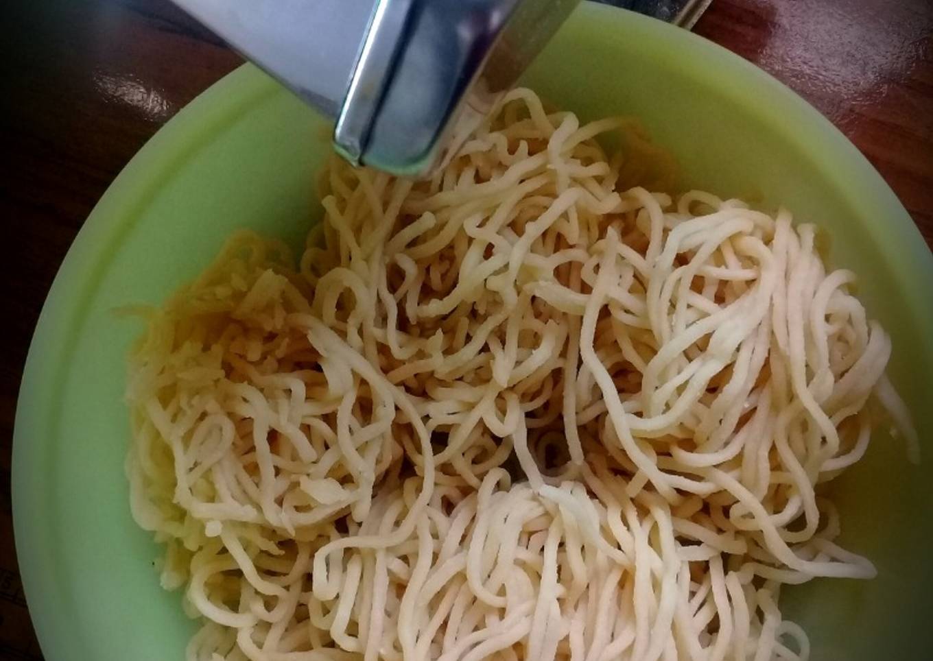Mie homemade kenyal (telur bebek)