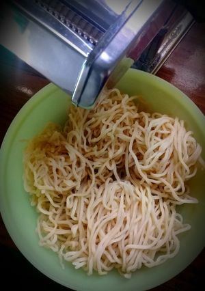 Foto resep Mie homemade kenyal (telur bebek)