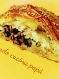 Strudel di branzino, porcini ed olive