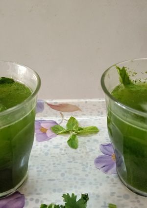 મિન્ટ કોરીએન્ડર જ્યુસ (Mint Coriander Juice Recipe In Gujarati) રેસીપી મુખ્ય ફોટો