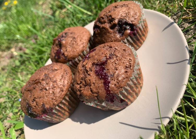 Áfonyás csokis muffin 🧁🍫