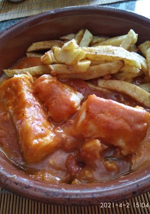 Una foto de Bacalao a la vizcaína