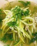 Canh bầu nấu thì là