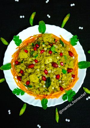 A picture of Hariyali Sabudana khichdi.