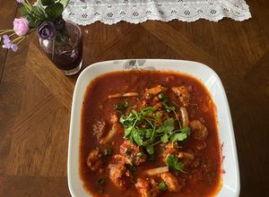 Hình của món Thịt heo viên sốt cà chua.