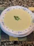 Crema de calabacín amarillo y coliflor
