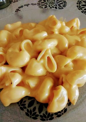 Una foto de Mac and cheese (macarrones con queso)