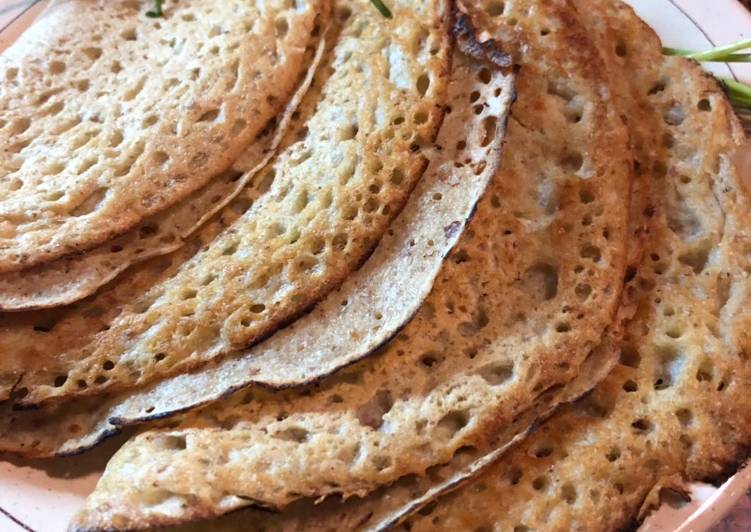 CRÊPES de harina de GARBANZO, de TRIGO SARRACENO y de ALMENDRAS (sin GLUTEN)