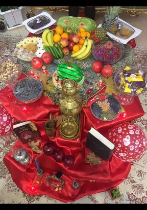 عکسی از دستور تزئين سفره يلدا