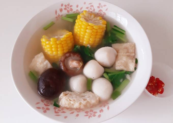 Bagaimana Menyiapkan Sup sayur fishball (#292), Lezat