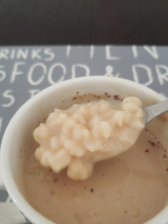 Una foto de Morocho hecho con leche descremada y Stevia