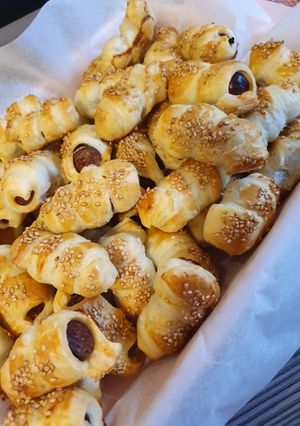 O poză a rețetei Foietaj cu cabanos.