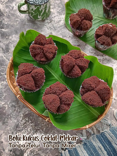 Foto resep Bolu Kukus Coklat Mekar Tanpa Telur Tanpa Mixer