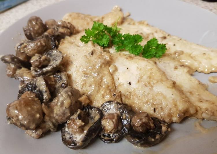 How to Prepare Perfect My Buttered Garlic + Lemon Haddock Fillets with Mushroom