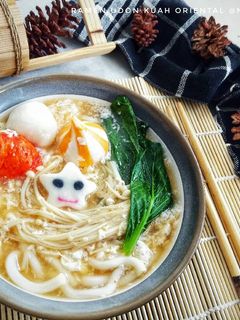 Foto resep Ramen udon kuah oriental