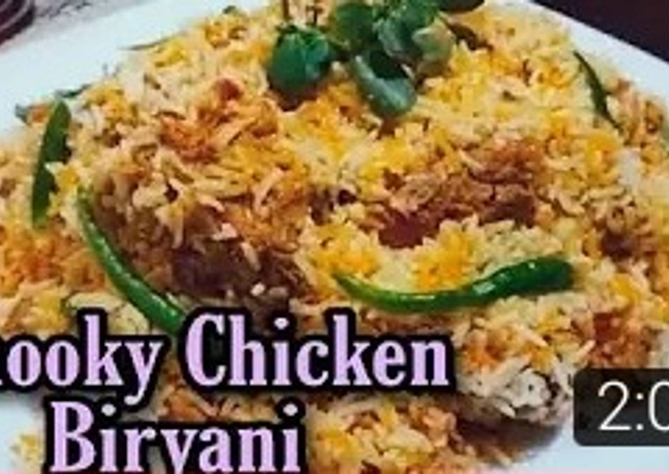 Smokey chicken biryani
