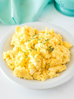 A picture of Light and Creamy Scrambled Eggs.