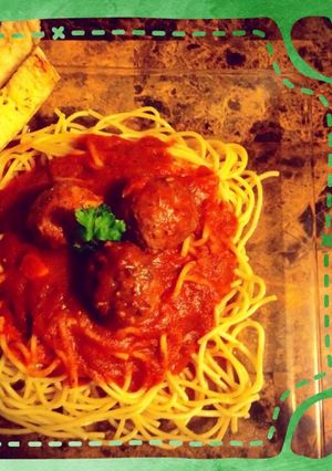 Una foto de Spaghetti a la Bolognesa
