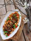 Chickpea Salad with Oyster Mushrooms