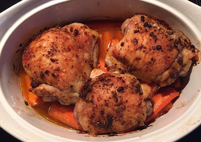 Easiest Way to Make Homemade Paprika Roast Chicken with carrots