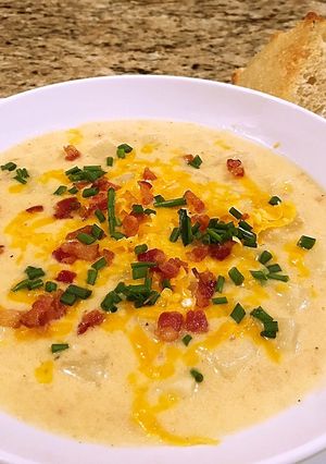 A picture of Loaded potato soup.