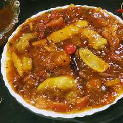 ড্রাই ফ্রুটস দিয়ে কাঁচা আমের চাটনি(Dry fruits Mango Chutni Recipe In Bengali)-レシピのメイン写真