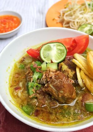 Foto resep Soto Daging Sapi Bening/ Santan