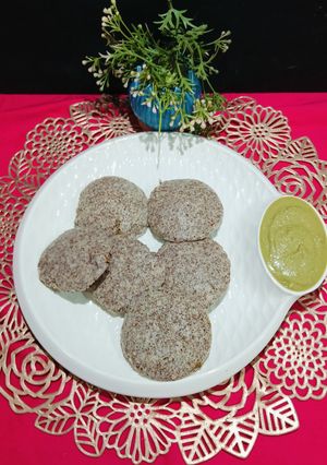 A picture of Healthy Whole Ragi Idli.