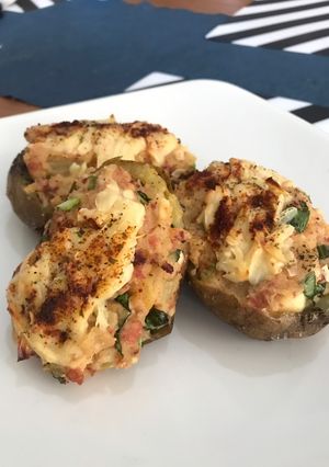 Foto resep Baked Potato With Meat and chesse (Kentang Bakar dengan Daging dan Keju)