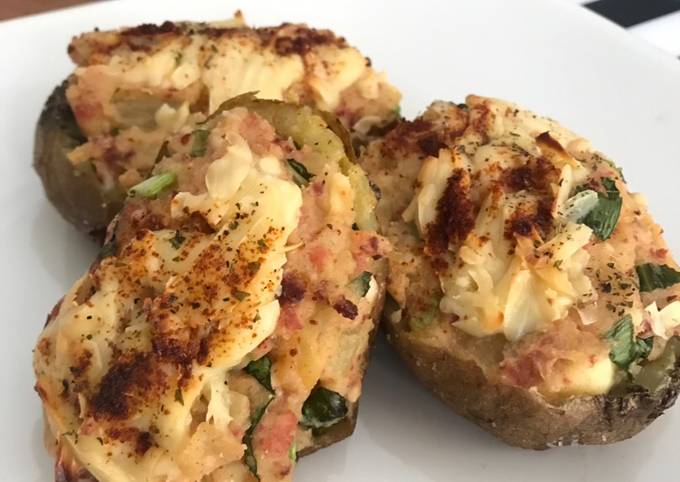 Cara Gampang Membuat Baked Potato With Meat and chesse (Kentang Bakar dengan Daging dan Keju), Enak