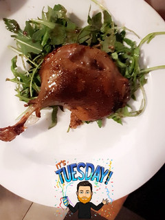 A picture of Duck Confit: how bullshit artists impress.