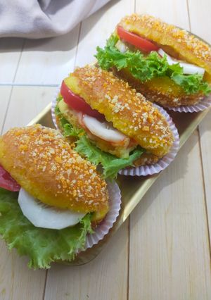 Foto resep Donat Labu Kuning_ala2 Burger