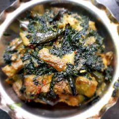 A picture of Begun Methi.