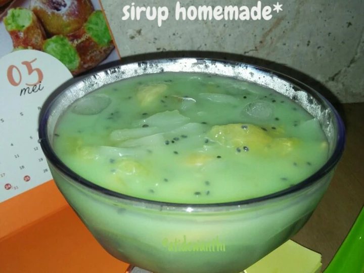 Langkah Gampang Menyiapkan Resep *es blewah kelapa kw, sirup homemade* yang Lezat Sekali Anti Ribet, Lezat