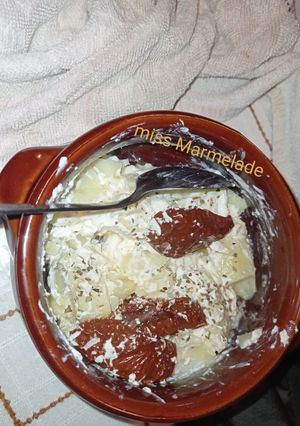 Φωτογραφία της συνταγής Πατατοσαλάτα με μυζήθρα και λιαστή ντομάτα 🥗🍅