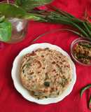 Spring onion laccha paratha