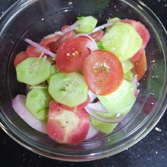 Kachumbali Salad A picture of Kachumbali Salad.