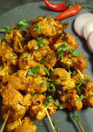 A picture of Grilled Cauliflower Tikka.