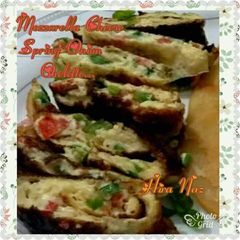 A picture of Mozzarella Cheese Spring Onion Omelette.