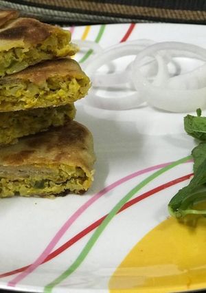 A picture of Egg Mughlai Paratha.