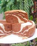 Bông lan ngựa vằn bằng nồi cơm điện