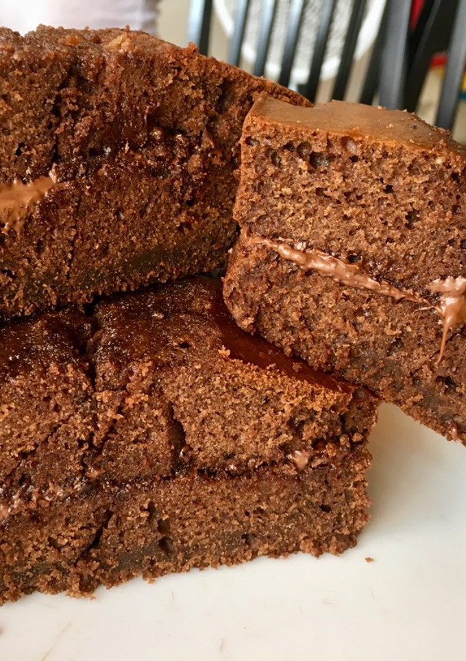 Una foto de Pastel de chocolate relleno de nutella