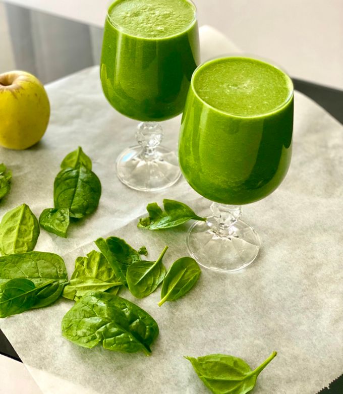 Une photo de Smoothie épinards pomme