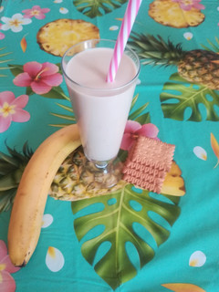 Φωτογραφία της συνταγής Smoothie μπανάνα μπισκότο