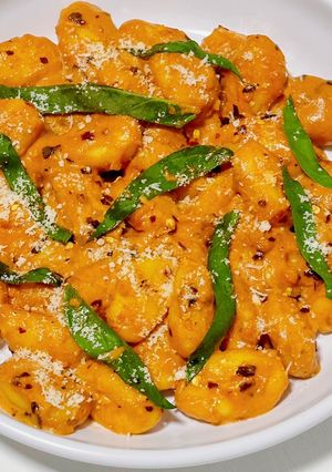 A picture of Gnocchi in Spicy Tomato Cream Sauce.