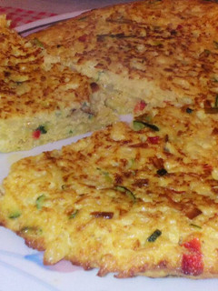 Una foto de Tortilla de coliflor