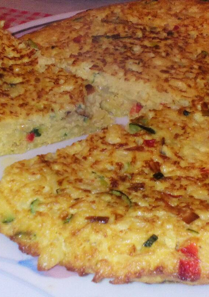 Una foto de Tortilla de coliflor